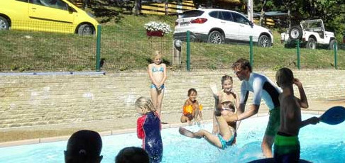 pataugeoire toboggan aquatique camping isere