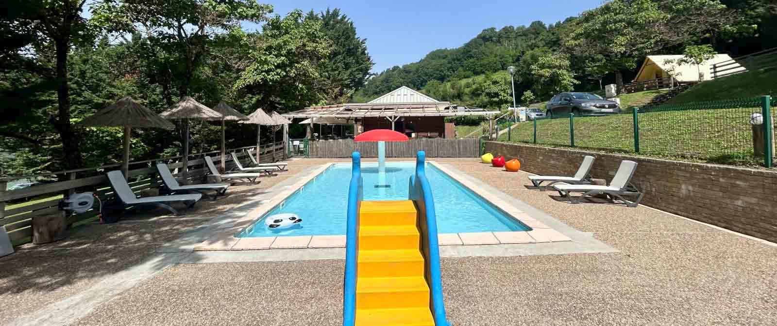 pataugeoire toboggan aquatique camping isere